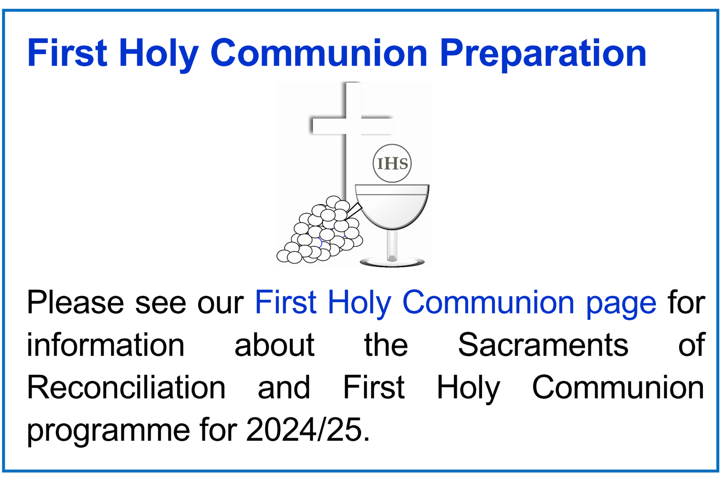 First Holy Communion Programme