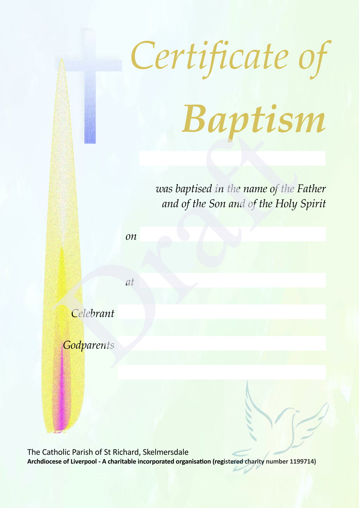 Certificate of Baptism - 2024 