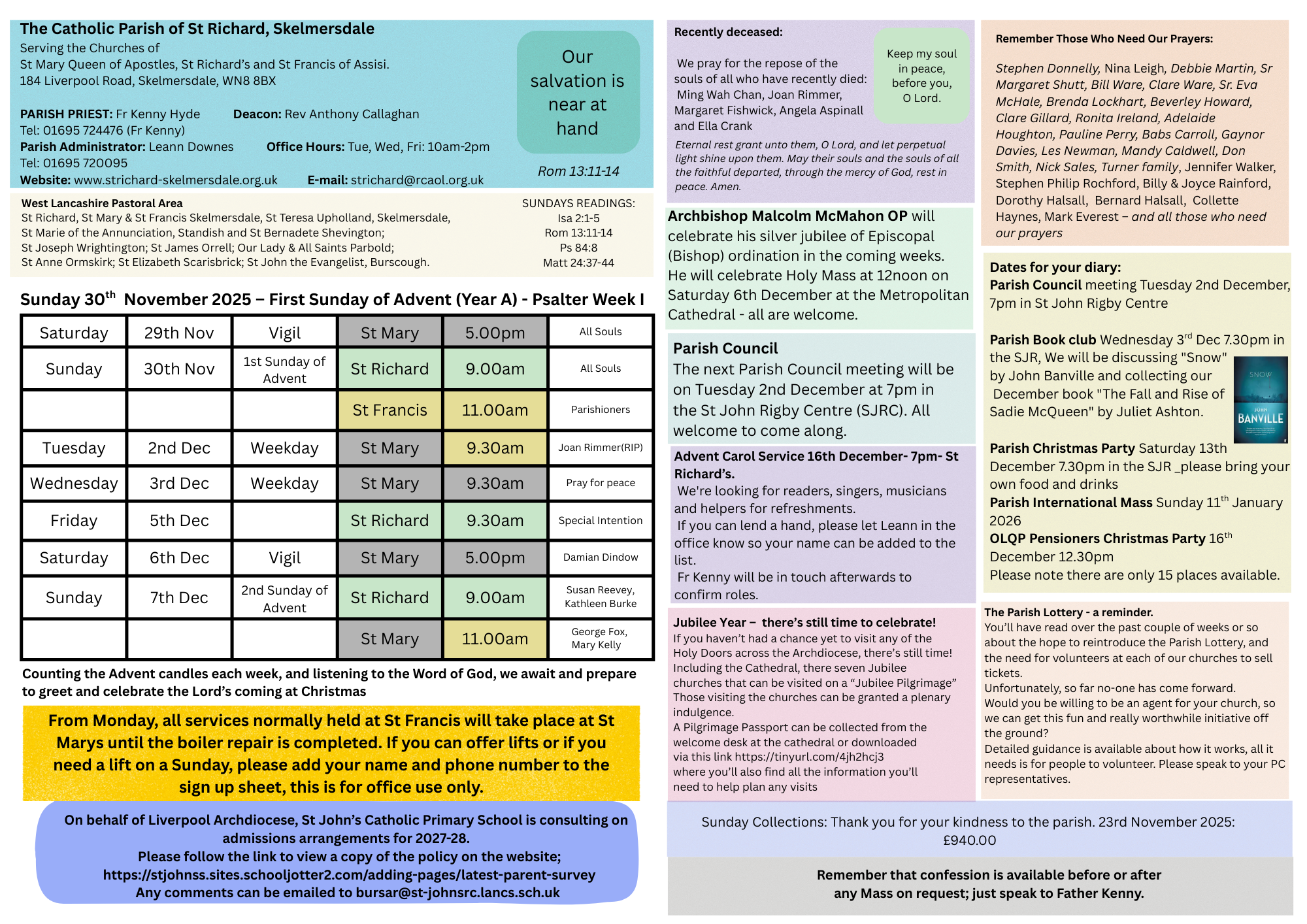 Newsletter 30th November 2025